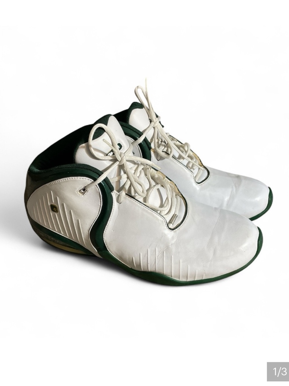 V1 - Mens Size 16 And 1 White and Green Men's Athletic Shoes